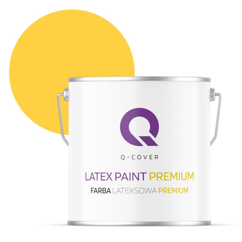 Farba Lateksowa Premium Plamoodporna do Ścian i Sufitów Q-Cover Złocisty H7064 Głęboki Mat 5L