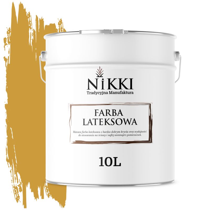 Farba Lateksowa Wewnętrzna Ściany i Sufity NIKKI Sepia H6737 Głęboki Mat 10L