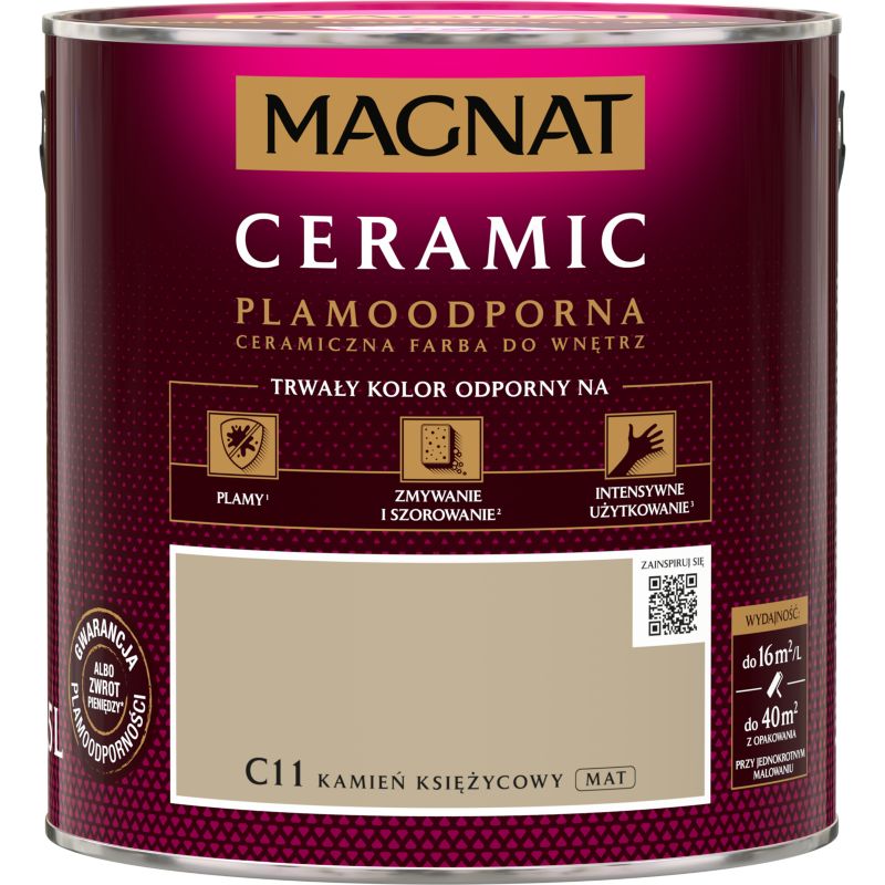 Farba Magnat Ceramic C11 kamień księżycowy 2,5 l