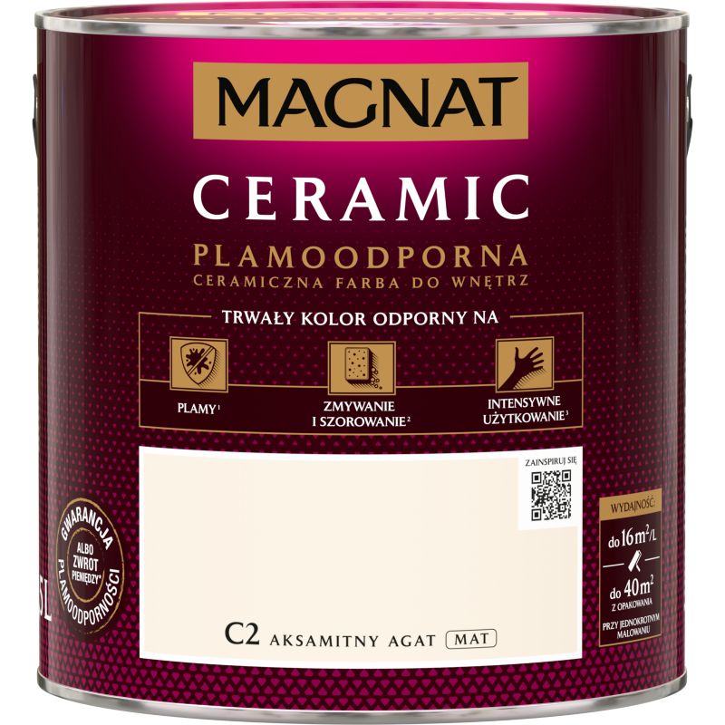 Farba Magnat Ceramic C2 aksamitny agat 2,5 l