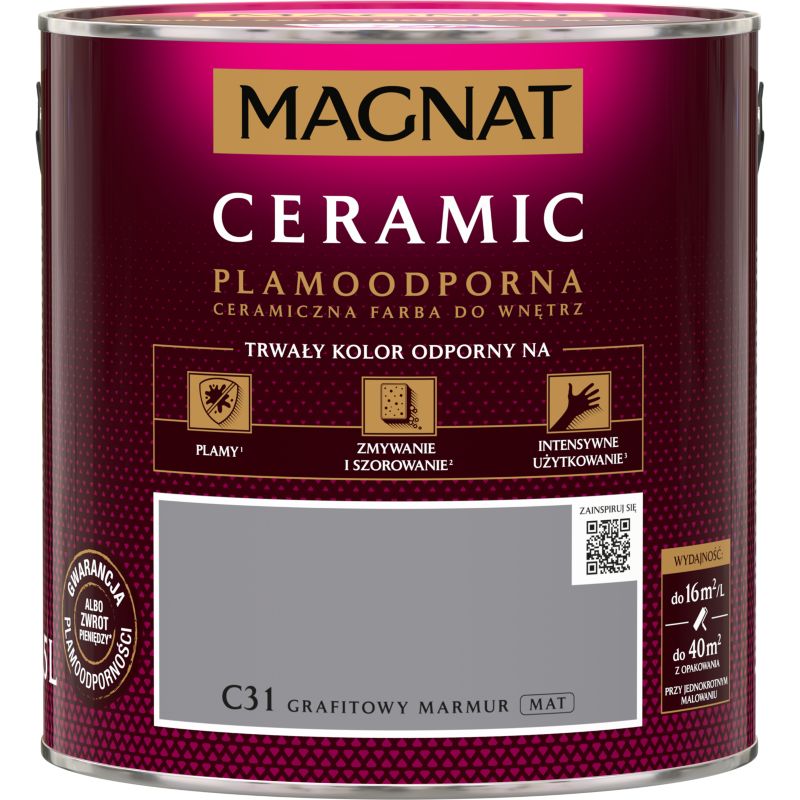 Farba Magnat Ceramic C31grafitowy marmur 2,5 l