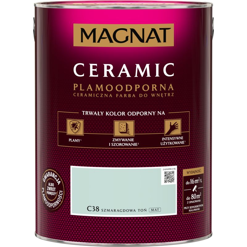 Farba Magnat Ceramic C38 szmaragdowa toń 5 l