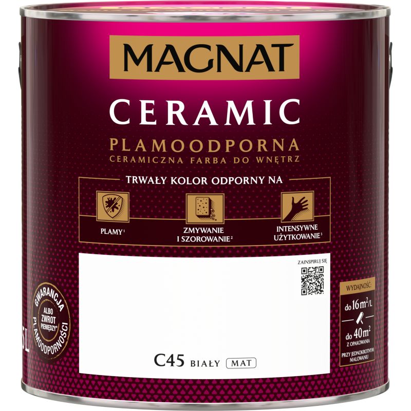 Farba Magnat Ceramic C45 biały 2,5 l