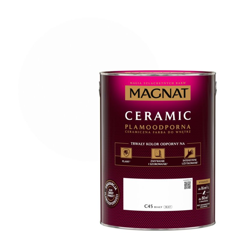 Farba Magnat Ceramic biała 5 l