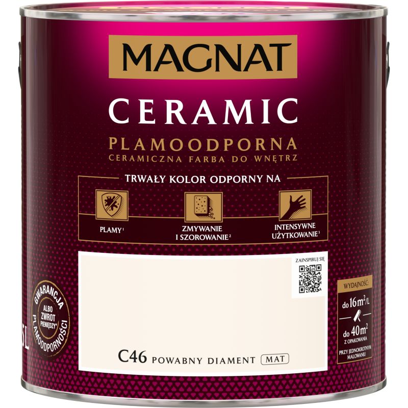 Farba Magnat Ceramic C46 powabny diament 2,5 l