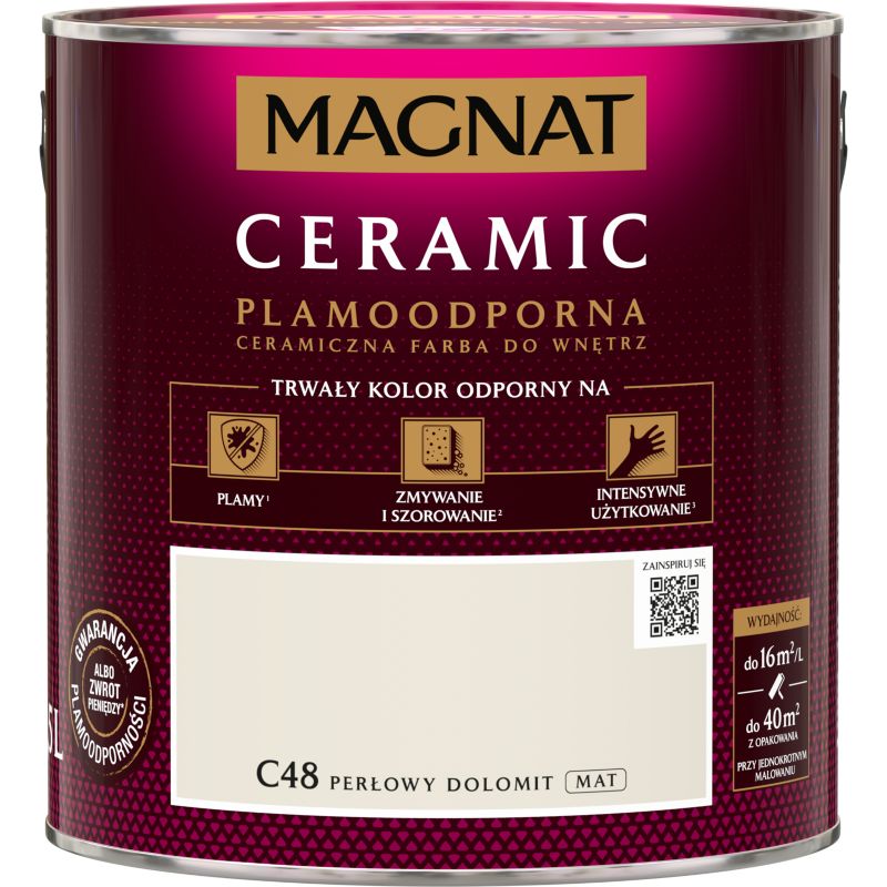 Farba Magnat Ceramic C48 perłowy dolomit 2,5 l