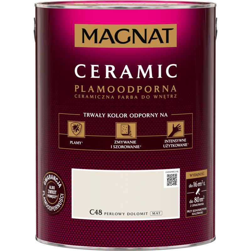 Farba Magnat Ceramic C48 perłowy dolomit 5 l