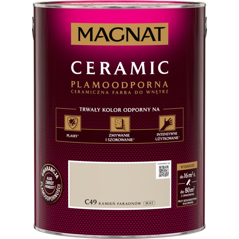 Farba Magnat Ceramic C49 kamień faraonów 5 l