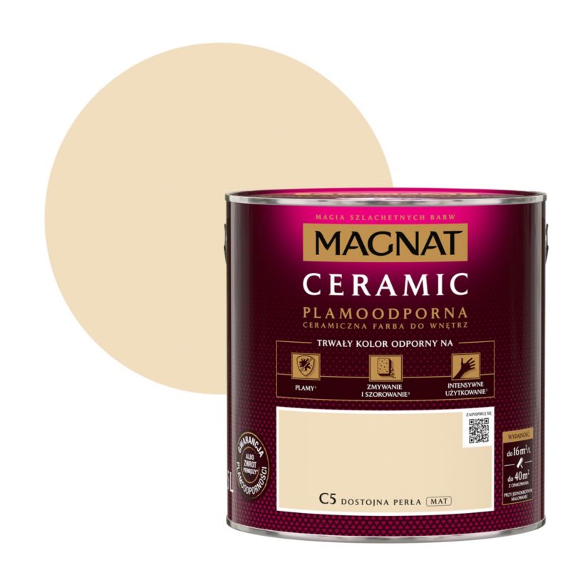Farba Magnat Ceramic C5 dostojna perła 2,5 l