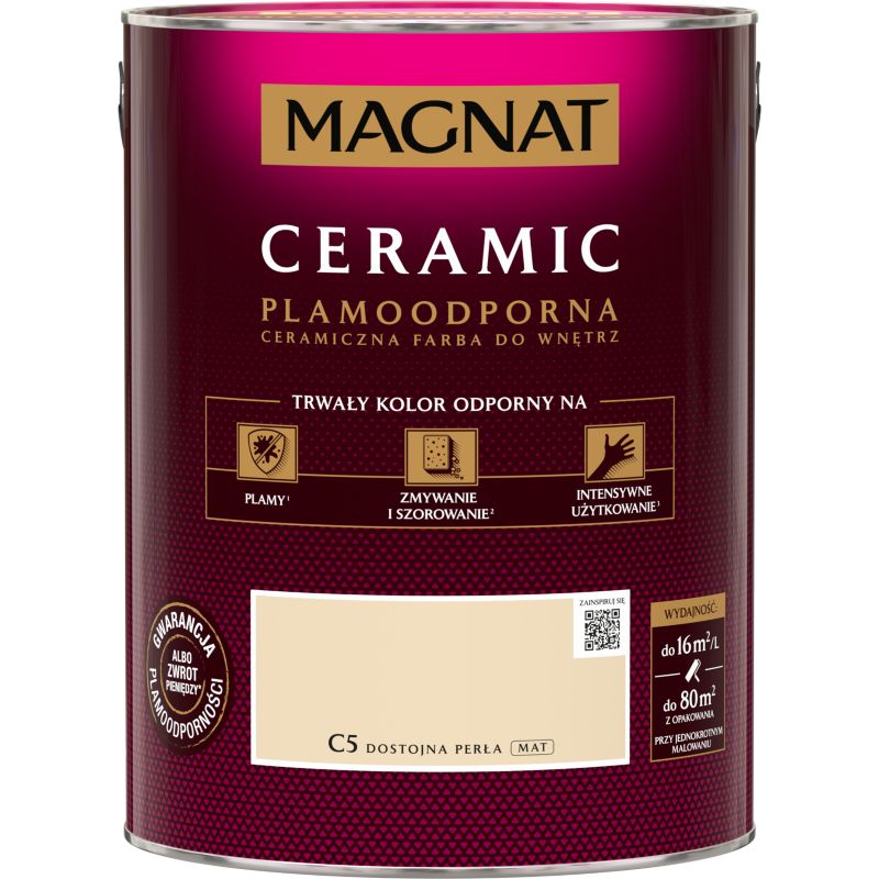 Farba Magnat Ceramic C5 dostojna perła 5 l