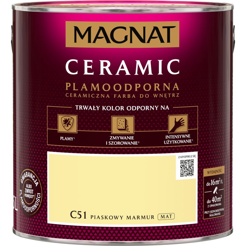 Farba Magnat Ceramic C51 piaskowy marmur 2,5 l
