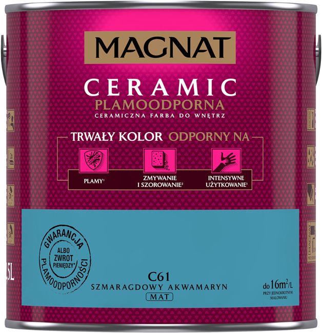 Farba Magnat Ceramic C61 szmaragdowy akwamaryn 2,5 l