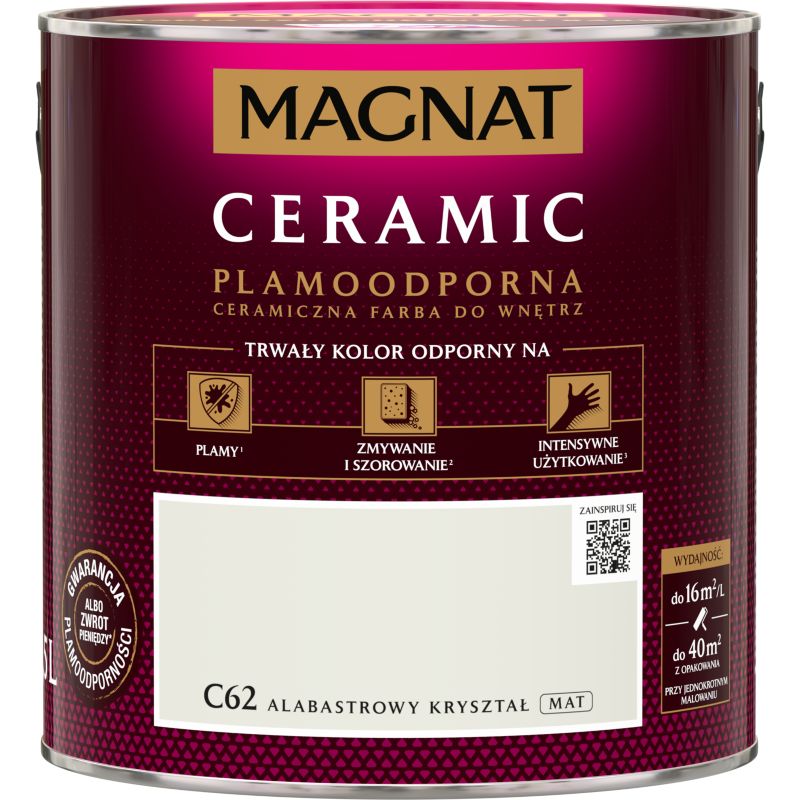 Farba Magnat Ceramic C62 alabastrowy kryształ 2,5 l