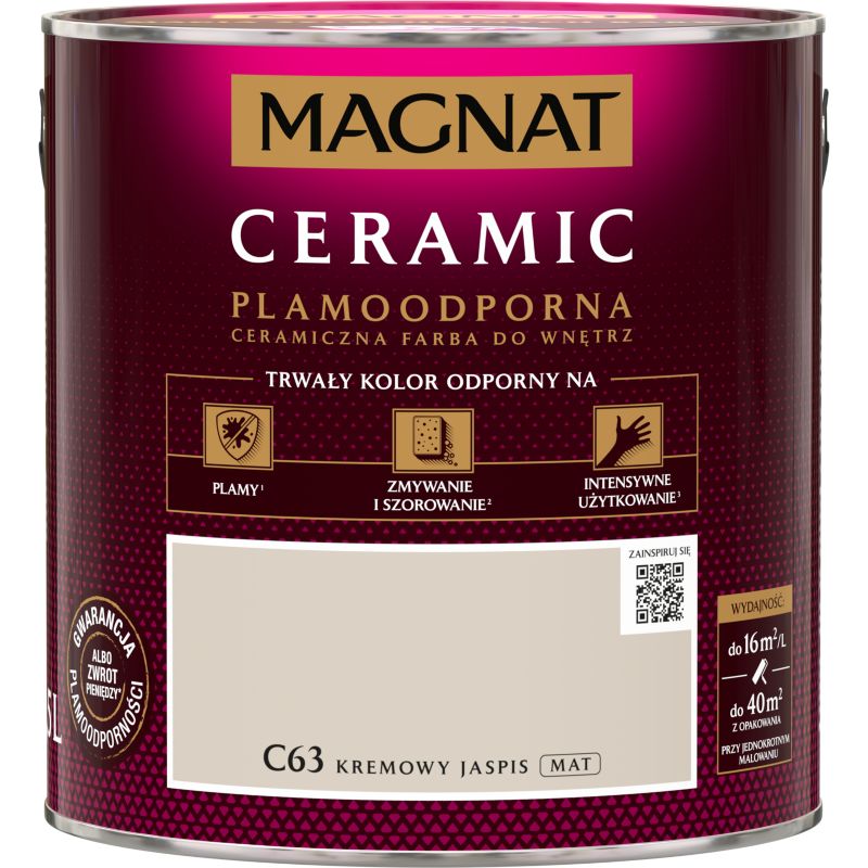 Farba Magnat Ceramic C63 kremowy jaspis 2,5 l