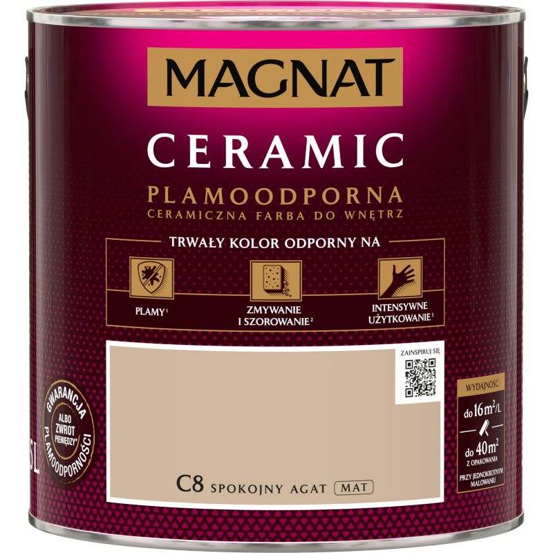 Farba Magnat Ceramic C8 spokojny agat 2,5 l