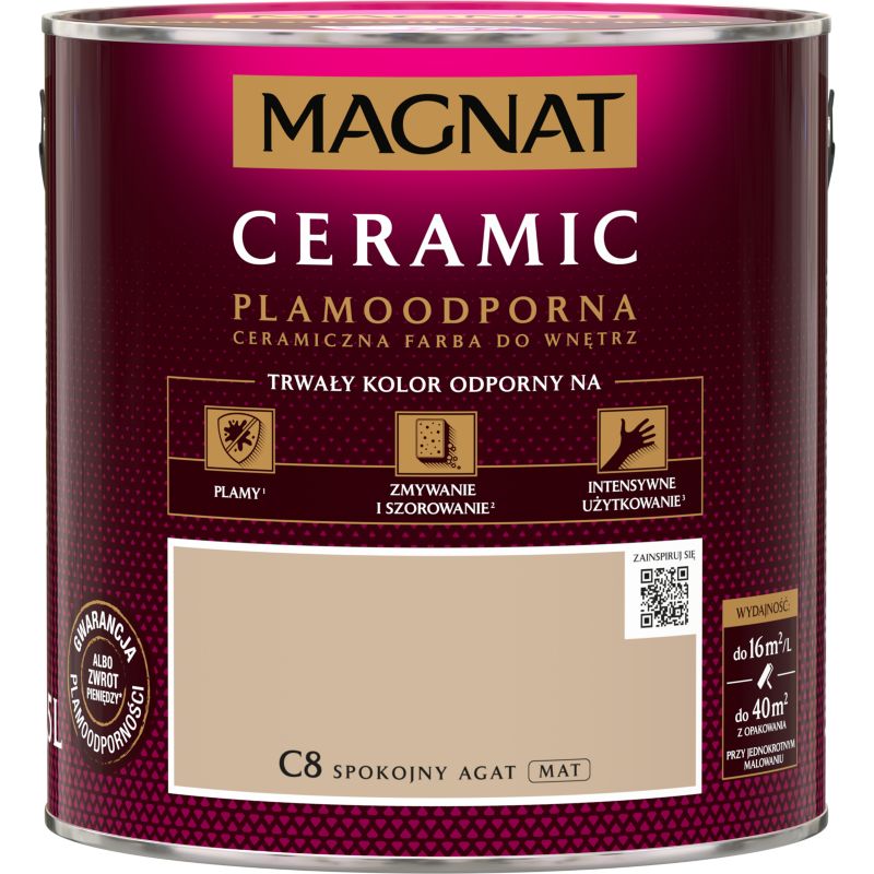 Farba Magnat Ceramic C8 spokojny agat 2,5 l