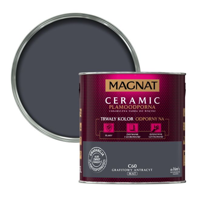 Farba Magnat Ceramic grafitowy antracyt 2,5 l