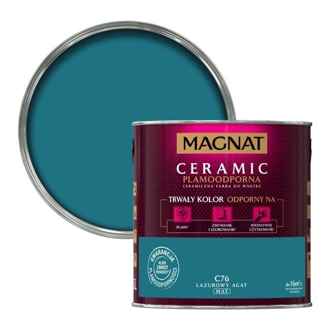 Farba Magnat Ceramic lazurowy agat 2,5 l
