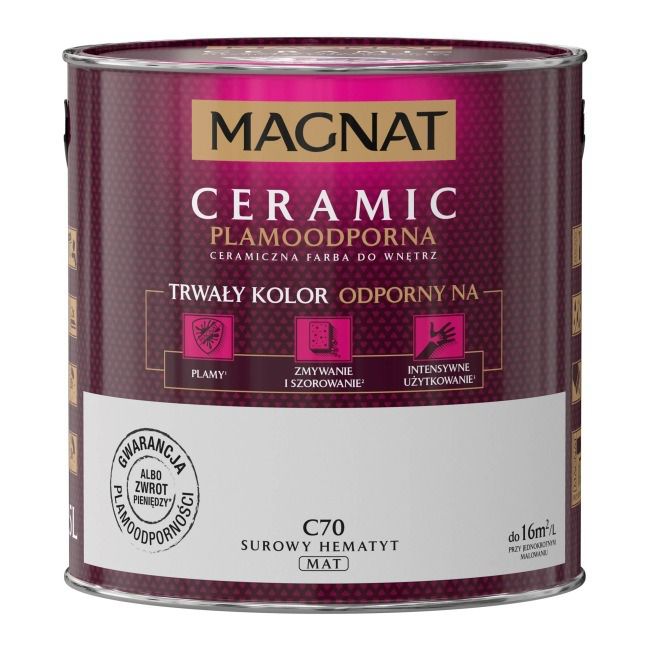 Farba Magnat Ceramic surowy hematyt 2,5 l