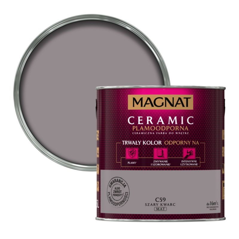 Farba Magnat Ceramic szary kwarc 2,5 l