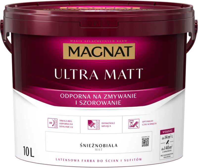 Farba Magnat Ultra Matt śnieżnobiała 10 l