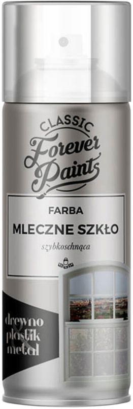 Farba mleczne szkło szybkoschnąca Forever Paints 400 ml biała