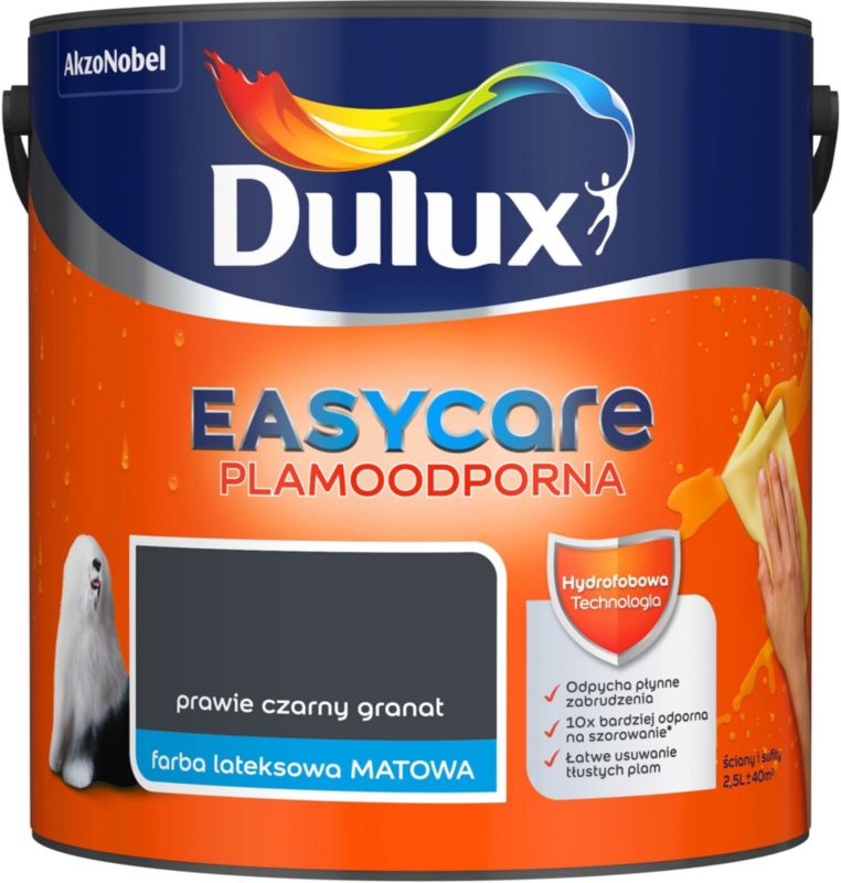 Farba plamoodporna Dulux EasyCare czarny granat 2,5 l