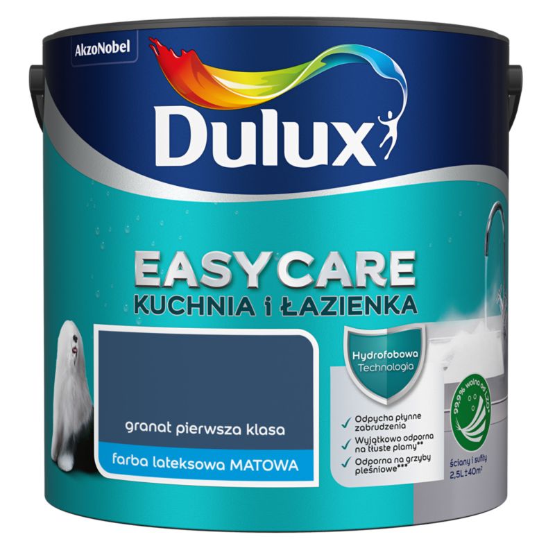 Farba plamoodporna Dulux EasyCare Kuchnia i Łazienka granat pierwsza klasa 2,5 l