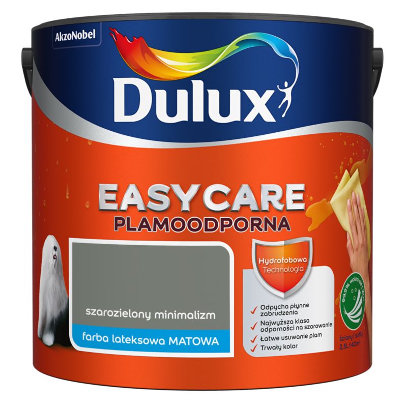 Farba plamoodporna Dulux EasyCare szarozielony minimalizm 2,5 l