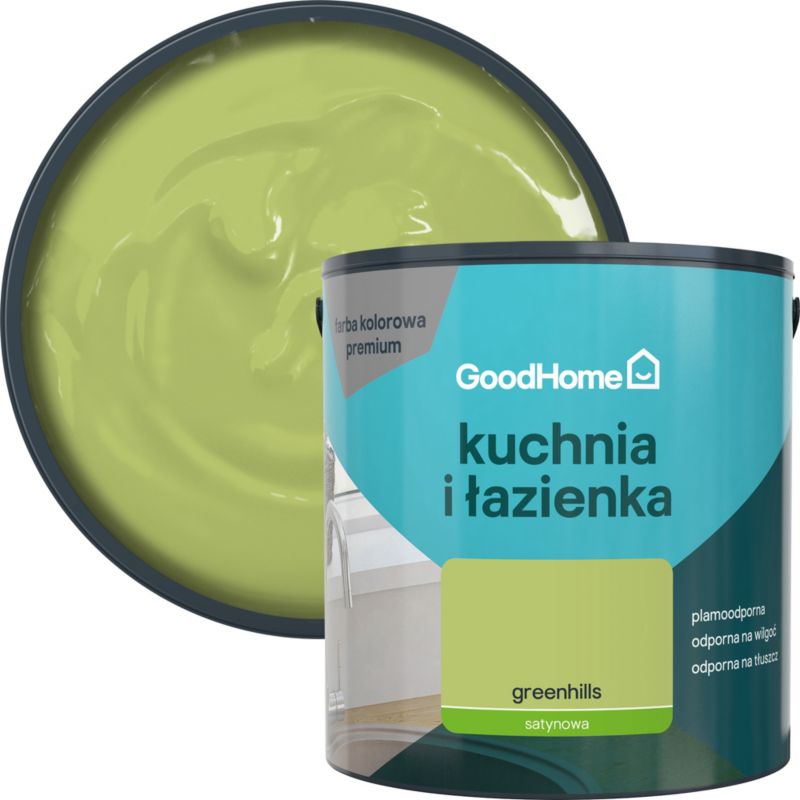 Farba plamoodporna GoodHome Kuchnia i Łazienka greenhills 2,5 l