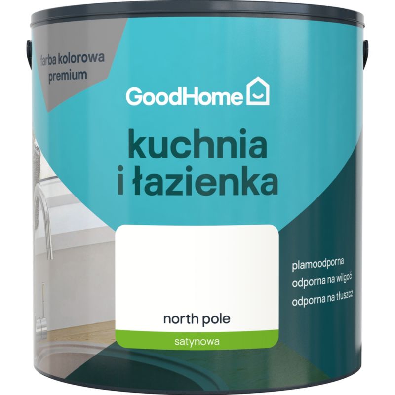 Farba plamoodporna GoodHome Kuchnia i Łazienka north pole 2,5 l