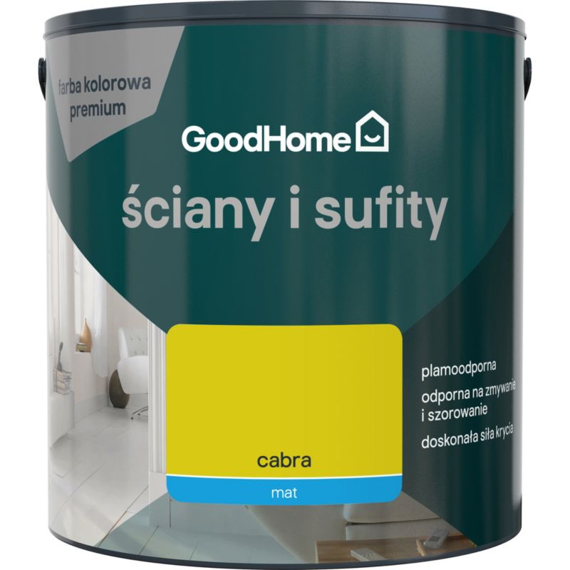 Farba plamoodporna GoodHome Premium Ściany i Sufity cabra 2,5 l