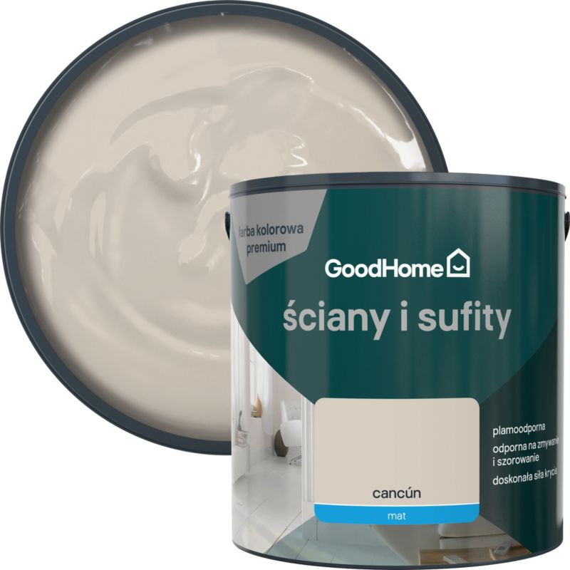 Farba plamoodporna GoodHome Premium Ściany i Sufity cancun 2,5 l