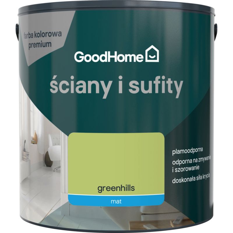 Farba plamoodporna GoodHome Premium Ściany i Sufity greenhills 2,5