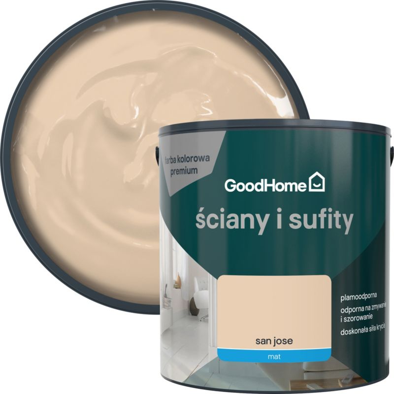Farba plamoodporna GoodHome Premium Ściany i Sufity san jose 2,5 l