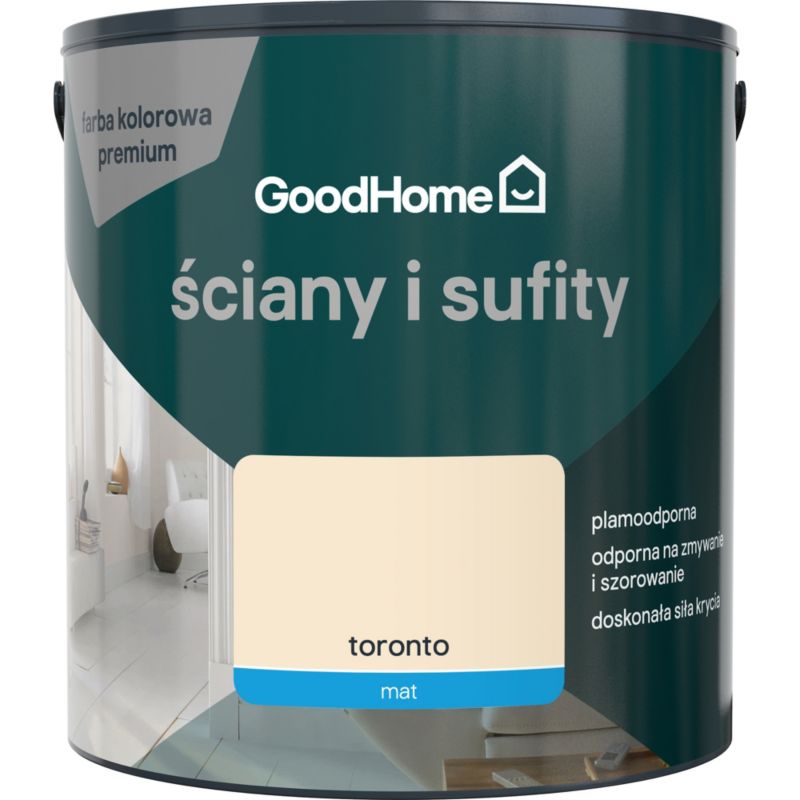 Farba plamoodporna GoodHome Premium Ściany i Sufity toronto 2,5 l