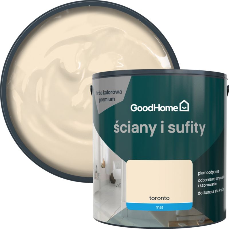 Farba plamoodporna GoodHome Premium Ściany i Sufity toronto 2,5 l
