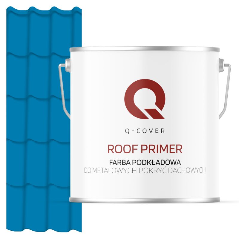 Farba Podkładowa do Metalowych Pokryć Dachowych Q-Cover Błękitny RAL5015 5L