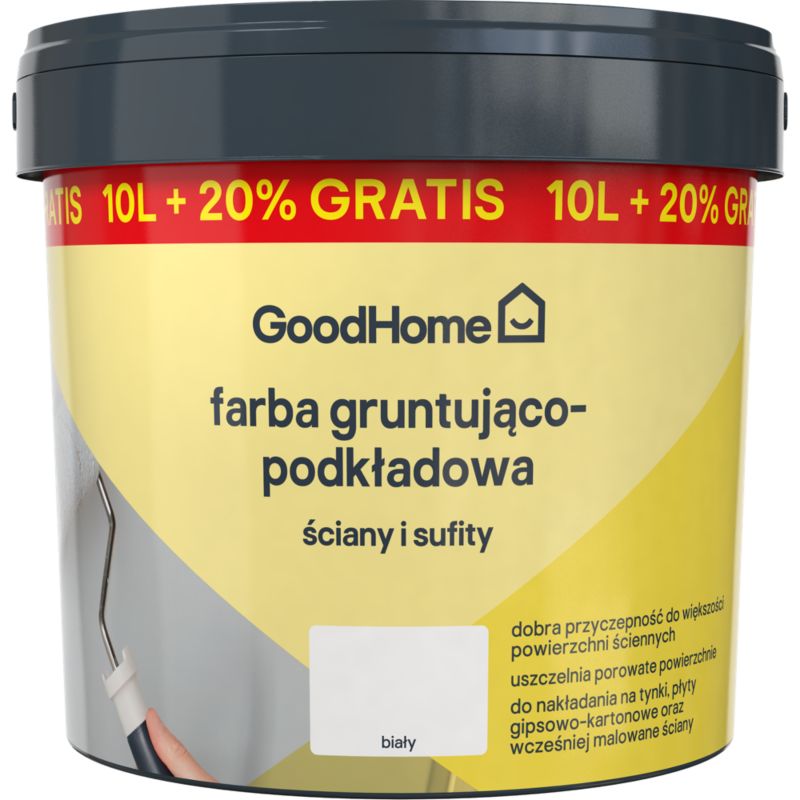 Farba podkładowa GoodHome ściany i sufity 10l +20% 2 l
