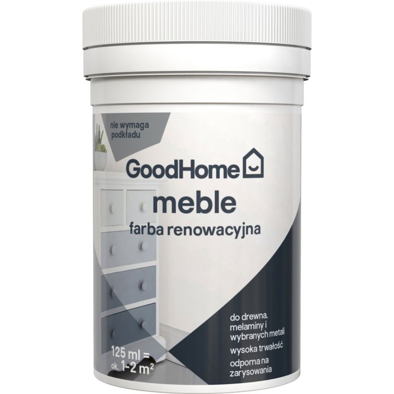 Farba renowacyjna do mebli GoodHome Reno biały 125 ml