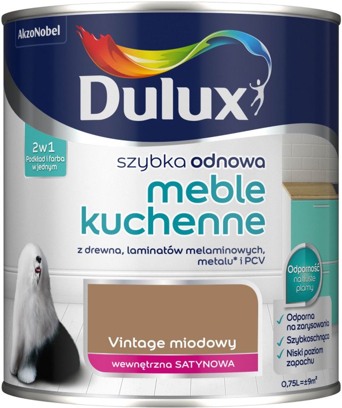 Farba renowacyjna do mebli kuchennych Dulux Szybka Odnowa vintage miodowy 0,75 l