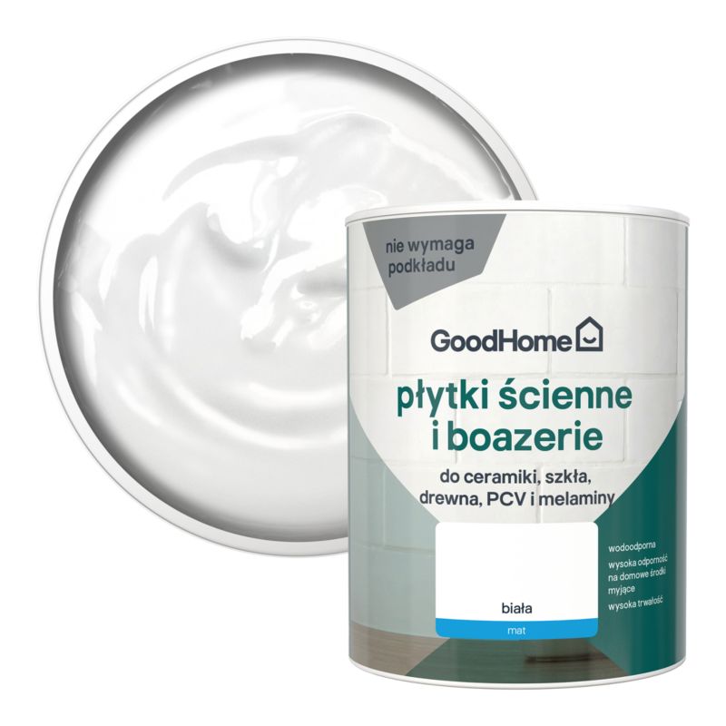 Farba renowacyjna do płytek GoodHome Reno biały mat 0,75 l