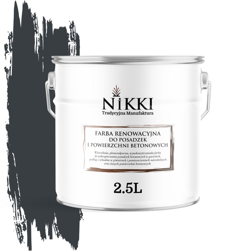 Farba Renowacyjna do Posadzek Podłóg Betonowych NIKKI Antracyt RAL7016 Mat 2,5L