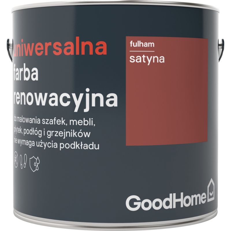 Farba renowacyjna uniwersalna GoodHome fulham satyna 2 l