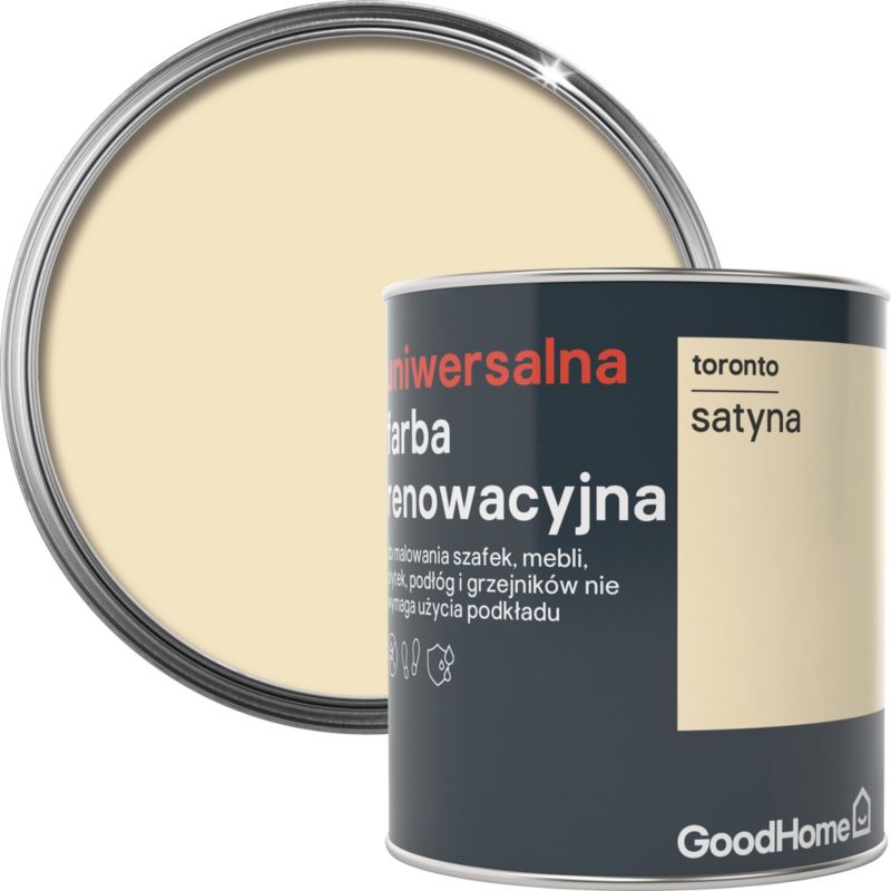 Farba renowacyjna uniwersalna GoodHome toronto satyna 0,75 l