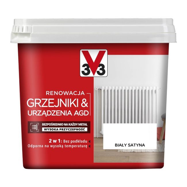 Farba renowacyjna V33 Grzejniki & AGD biały satyna 0,75 l