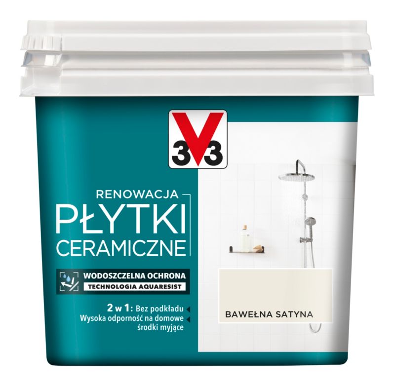 Farba renowacyjna V33 Płytki Ścienne bawełna satyna 0,75 l