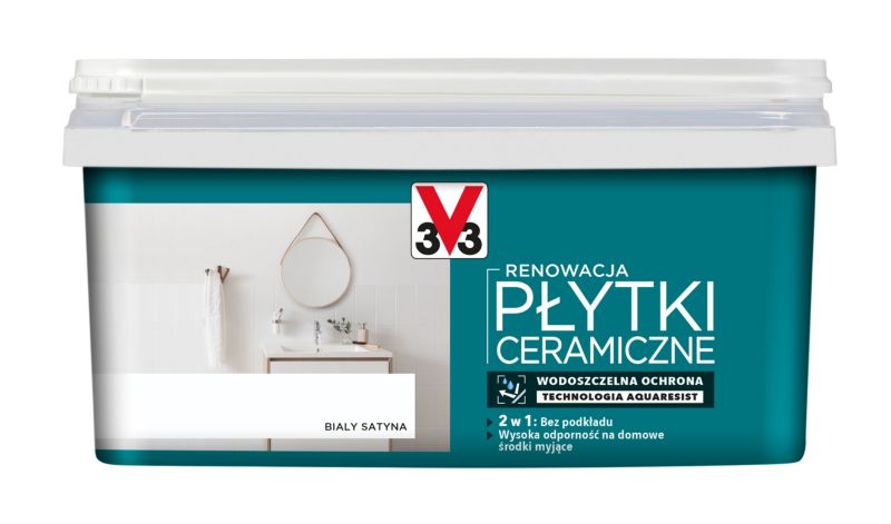 Farba renowacyjna V33 Płytki Ścienne biały satyna 2 l