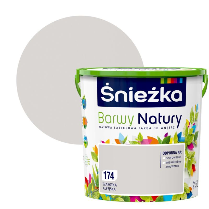 Farba Śnieżka Barwy Natury szarotka alpejska 2,5 l