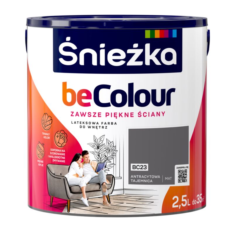Farba Śnieżka Becolour antracytowa tajemnica 2,5 l